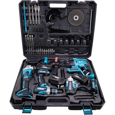 CHELİKBEİ 5 Lİ MATKAP SET (BUDAMA TESTERESİ 10 MM ÇELİK MANDREN SDS SIKMA ŞANZIMAN SPRAL ŞARJLI HİLTİ UYUMLU)