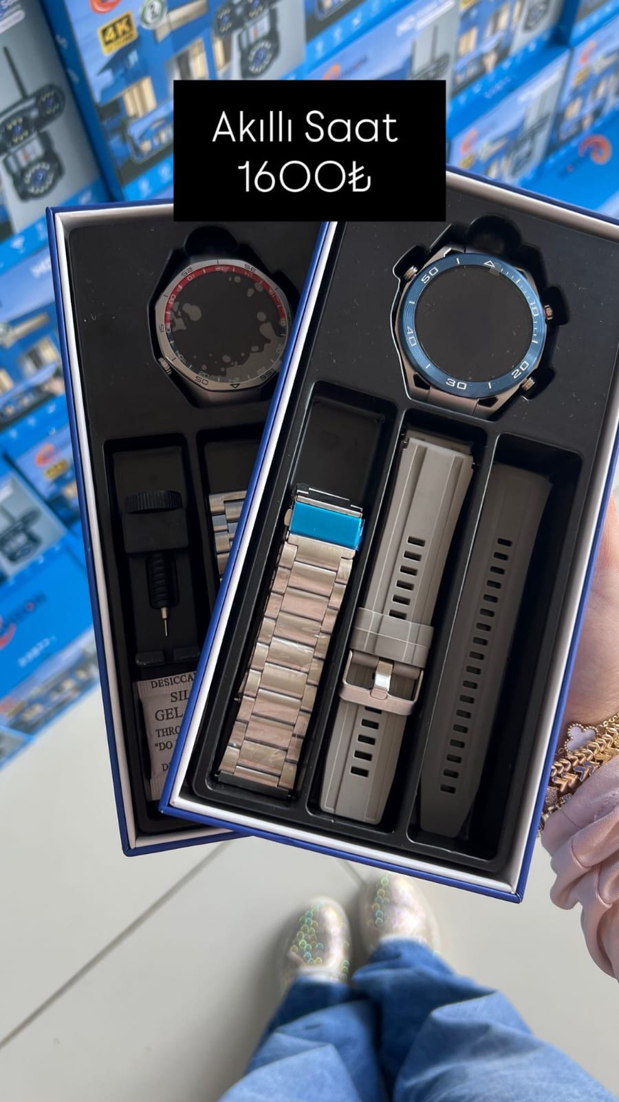 D4 Pro 1.43'' Amoled Ekran 4GB Dahili Hafıza Market/Müzik Özellikli Akıllı Saat